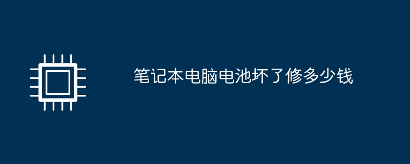 笔记本电脑电池坏了修多少钱