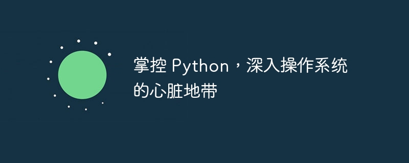 掌控 Python，深入操作系统的心脏地带