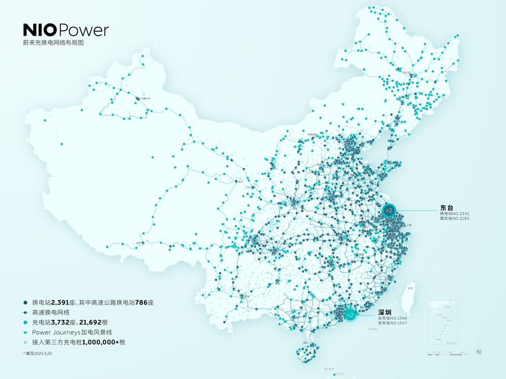 蔚来长三角200座高速公路换电站达成