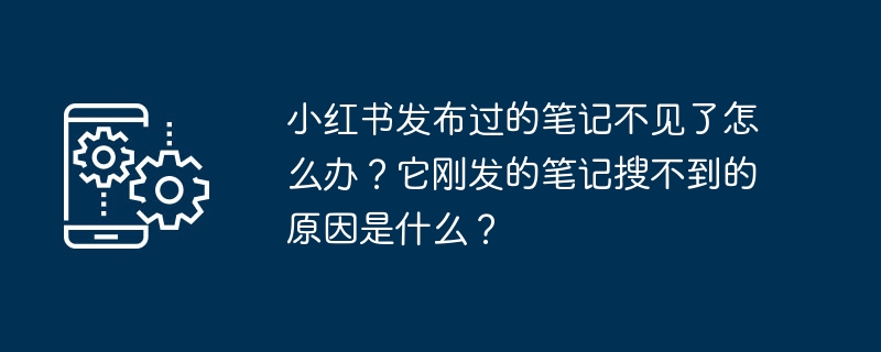 小红书发布过的笔记不见了怎么办?它刚发的笔记搜不到的原因是什么?