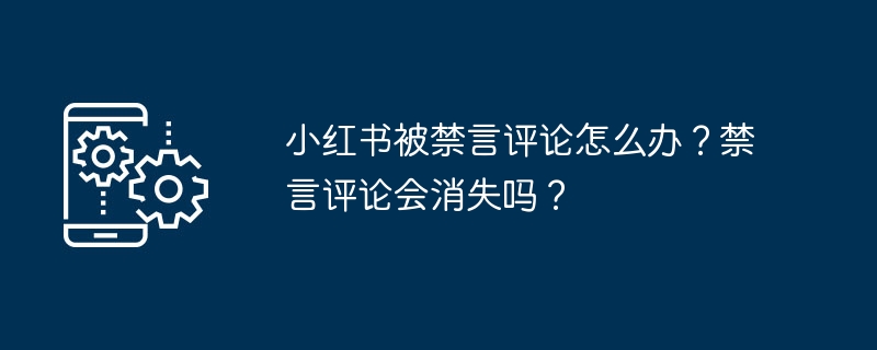 小红书被禁言评论怎么办?禁言评论会消失吗?