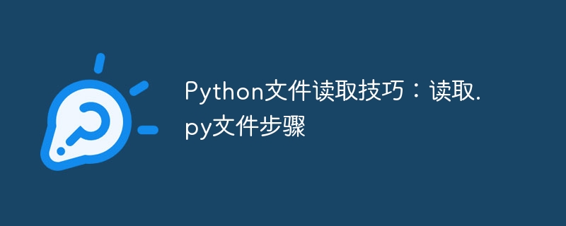 Python文件读取技巧:读取.py文件步骤
