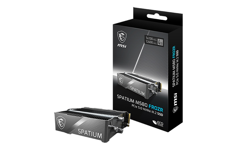 微星推出 SPATIUM M580 FROZR 固态硬盘:PCIe 5.0 标准,配备三热管散热器
