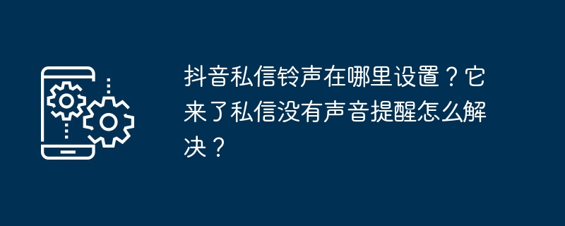 抖音私信铃声在哪里设置?它来了私信没有声音提醒怎么解决?