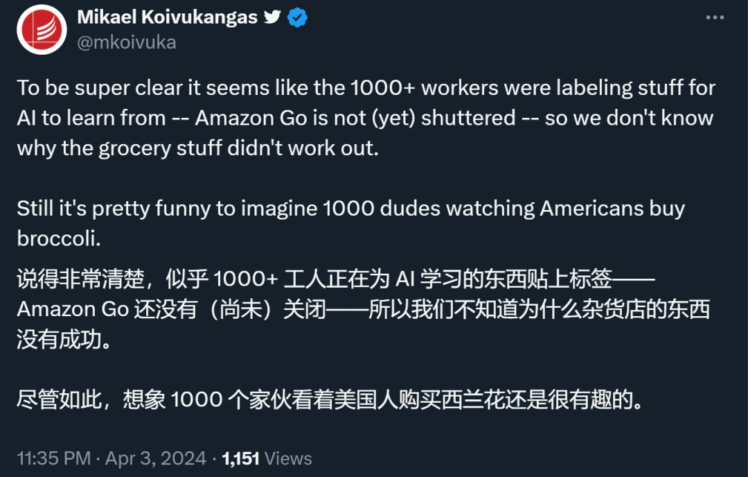 AI无人商店背后,是上千个印度人通过摄像头看美国人买西蓝花?