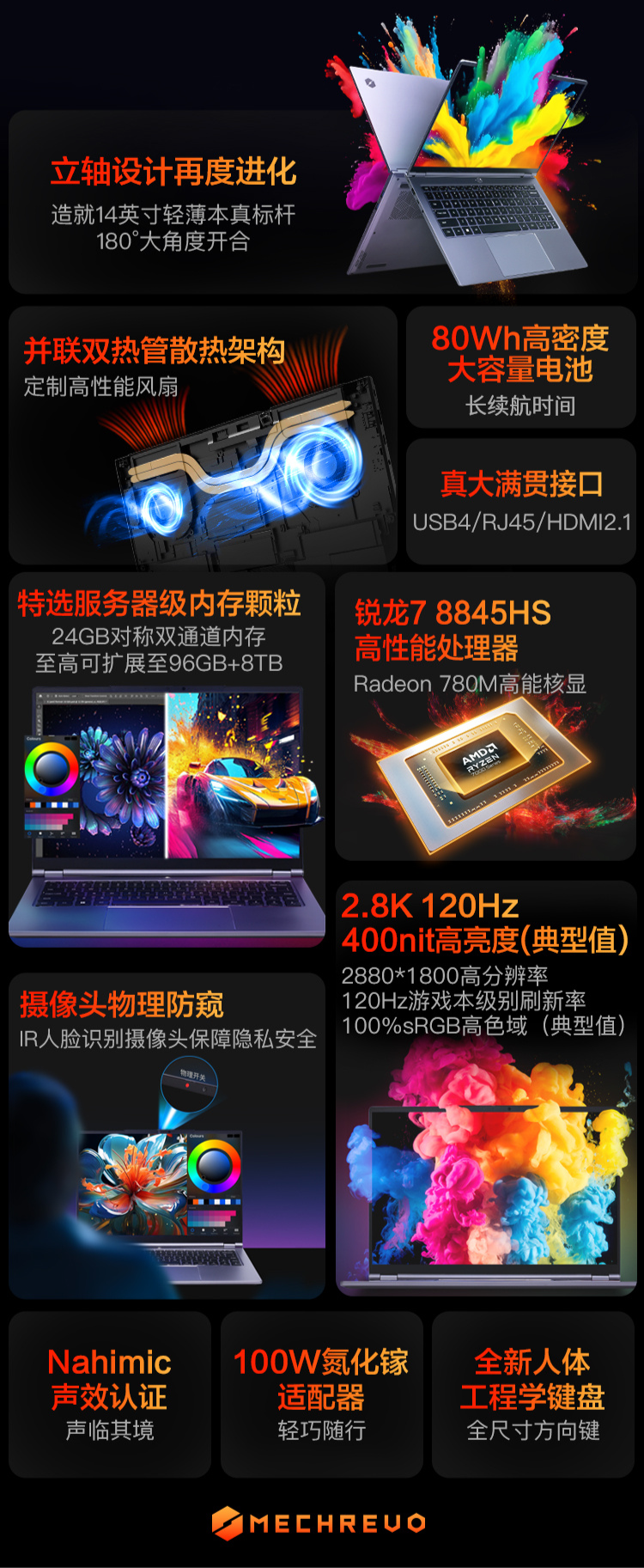 机械革命无界 14X 锐龙版笔记本预热:模具全面升级、R7 8845HS
