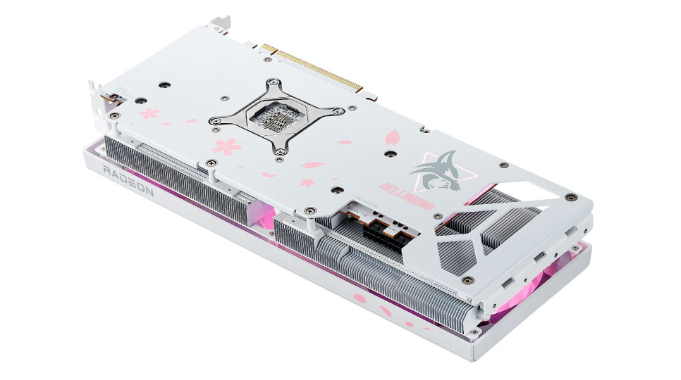 撼讯推出 RX 7800 XT 暗黑犬樱花版显卡:白粉配色,限量版自带显卡支架