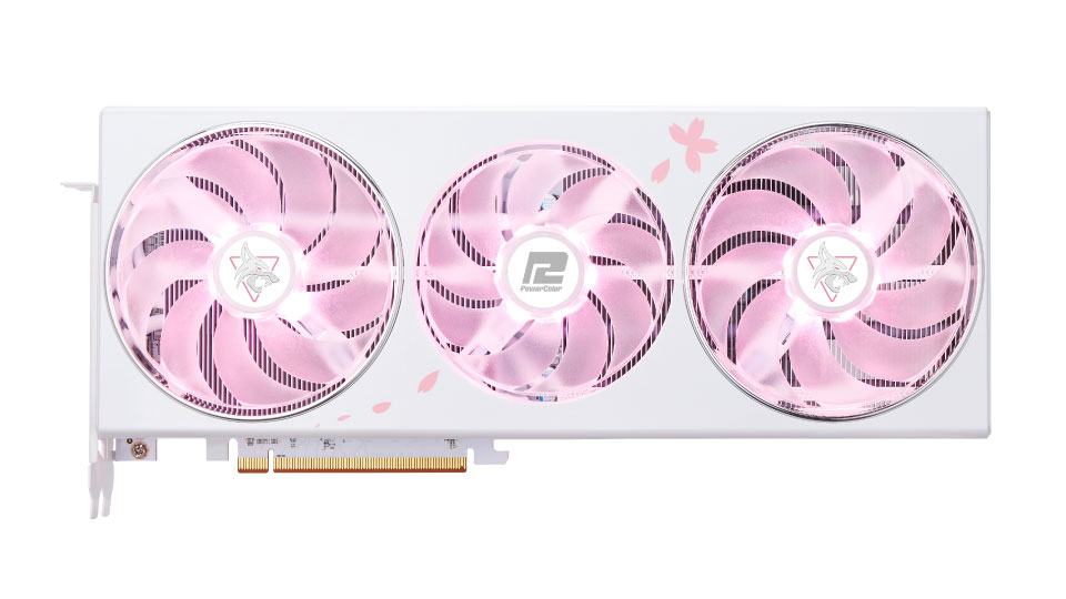 撼讯推出 RX 7800 XT 暗黑犬樱花版显卡:白粉配色,限量版自带显卡支架