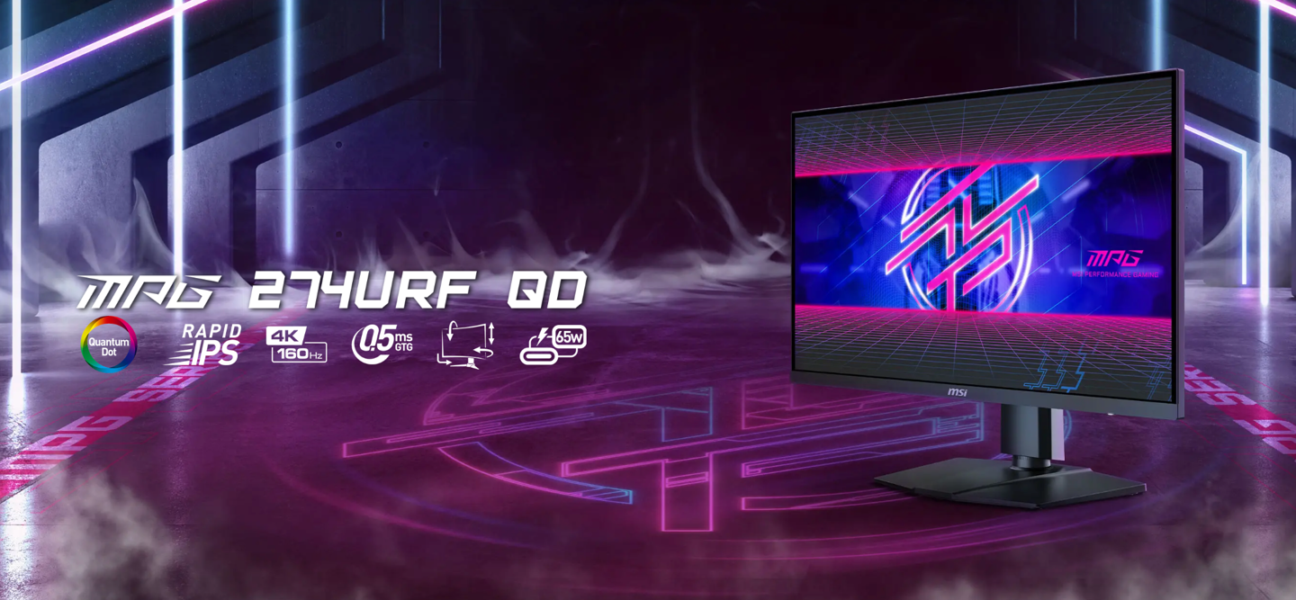 微星推出 MPG 274URF QD 27 英寸显示器:4K 160Hz、量子点 IPS 面板