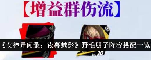 《女神异闻录:夜幕魅影》野毛朋子阵容搭配一览