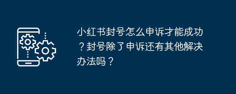 小红书封号怎么申诉才能成功?封号除了申诉还有其他解决办法吗?