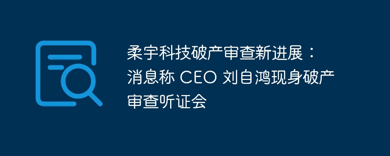 柔宇科技破产审查新进展:消息称 CEO 刘自鸿现身破产审查听证会