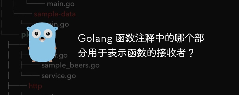 Golang 函数注释中的哪个部分用于表示函数的接收者?