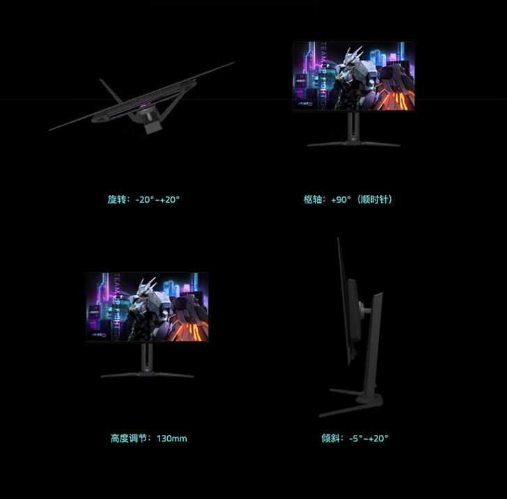 技嘉推出 FO27Q3 27 英寸显示器：2K 360Hz QD-OLED，5999 元