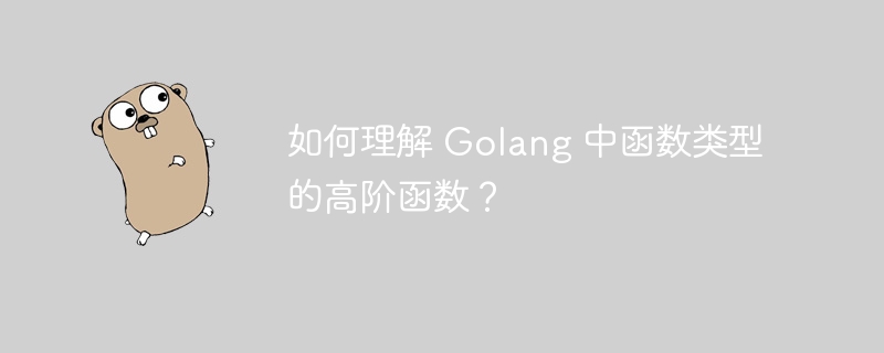 如何理解 Golang 中函数类型的高阶函数?