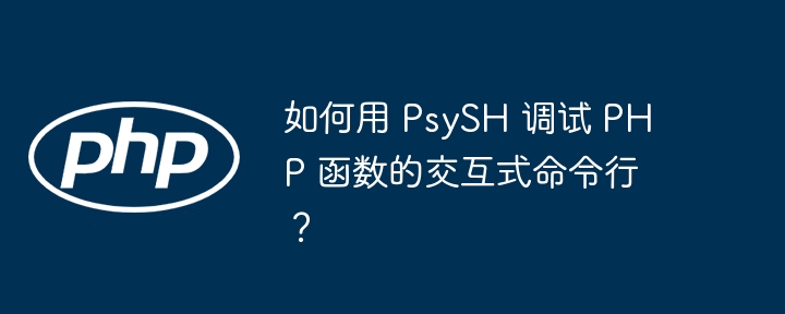如何用 PsySH 调试 PHP 函数的交互式命令行?
