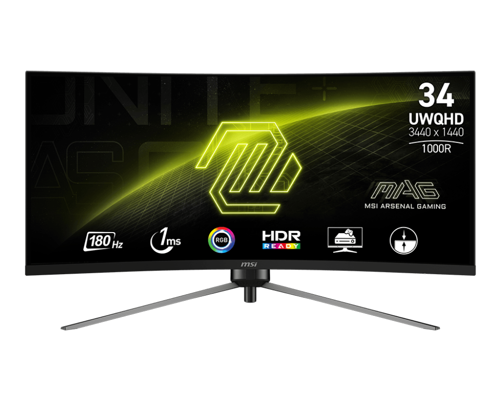 微星推出 MAG 345CQR 34 英寸曲面显示器：1440p 超宽屏、180Hz 刷新率