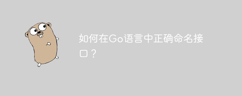 如何在Go语言中正确命名接口?