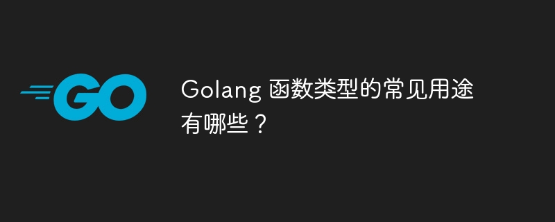 Golang 函数类型的常见用途有哪些?