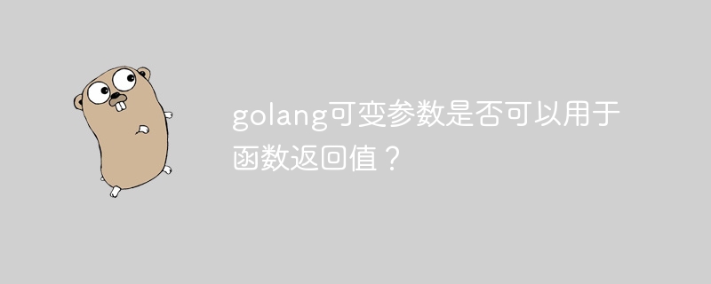 golang可变参数是否可以用于函数返回值?