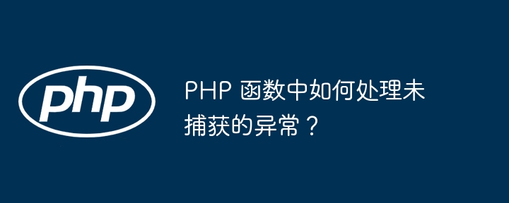 PHP 函数中如何处理未捕获的异常?