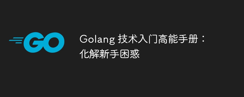 Golang 技术入门高能手册:化解新手困惑