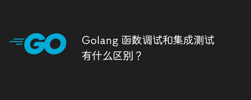 Golang 函数调试和集成测试有什么区别?