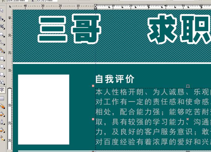 CorelDraw X4设计简历封面的方法介绍