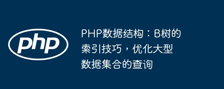 PHP数据结构:B树的索引技巧,优化大型数据集合的查询