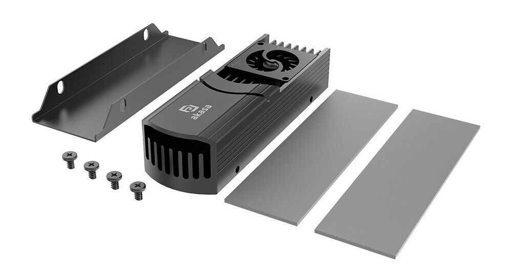 Akasa 推出 Gecko Pro LX 固态硬盘散热器:20mm 风扇、支持 M.2 2280 尺寸 SSD