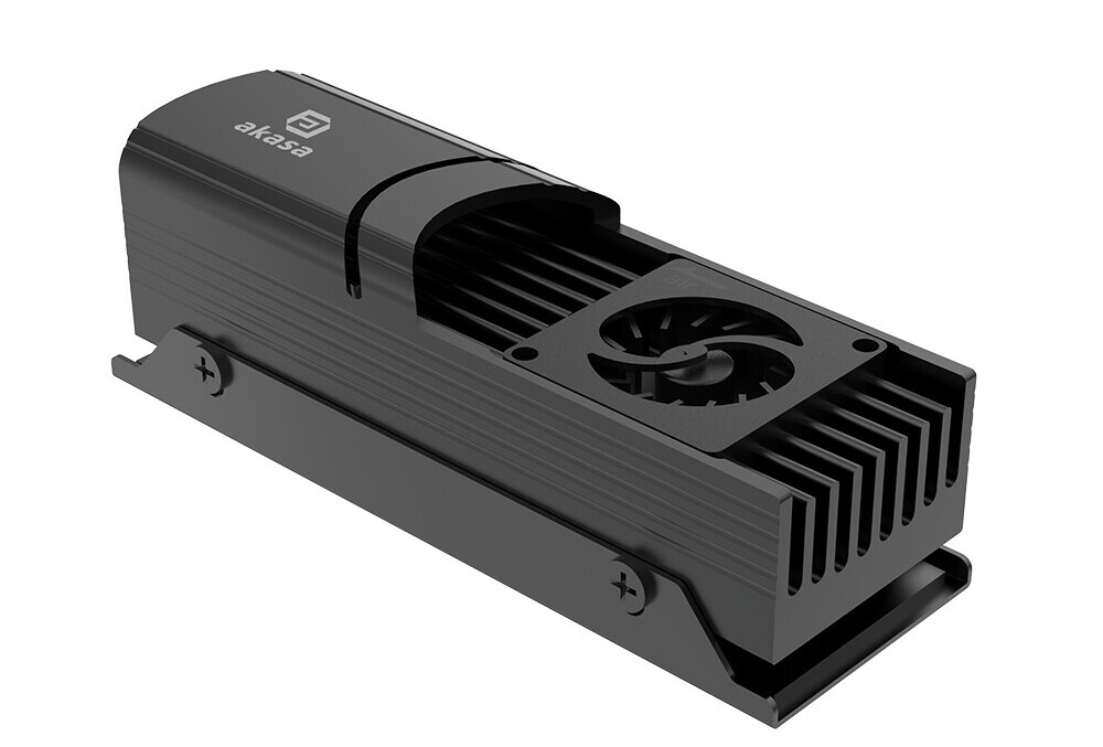 Akasa 推出 Gecko Pro LX 固态硬盘散热器:20mm 风扇、支持 M.2 2280 尺寸 SSD