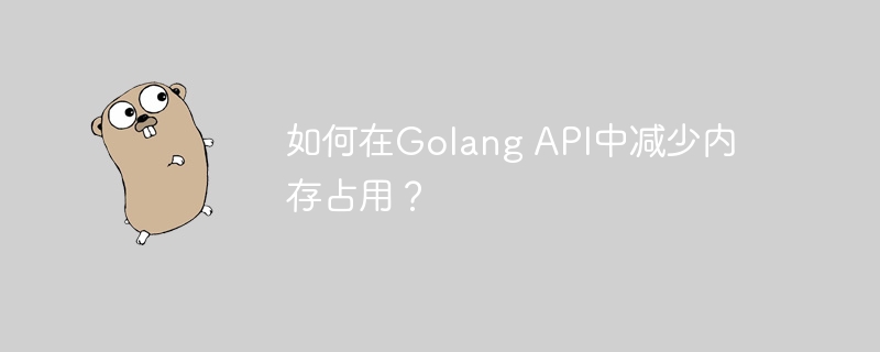 如何在Golang API中减少内存占用?
