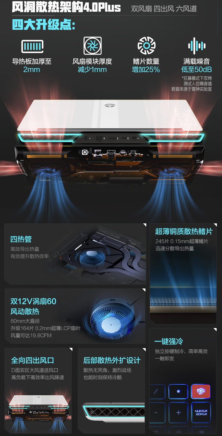 雷神 ZERO 2024 游戏本新增配置开售:i9-14900HX + RTX4080 售 14999 元