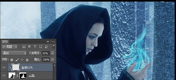 PS怎样绘制蓝色火焰的女魔法师 PS合成雪林中施法蓝色火焰的女魔法师教程