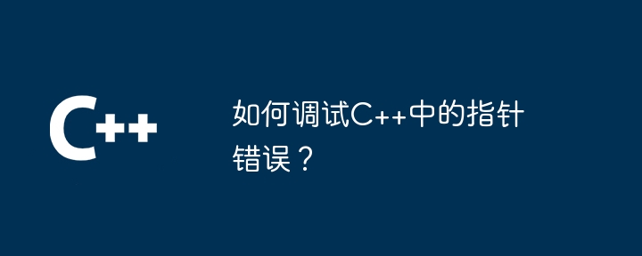如何调试C++中的指针错误?