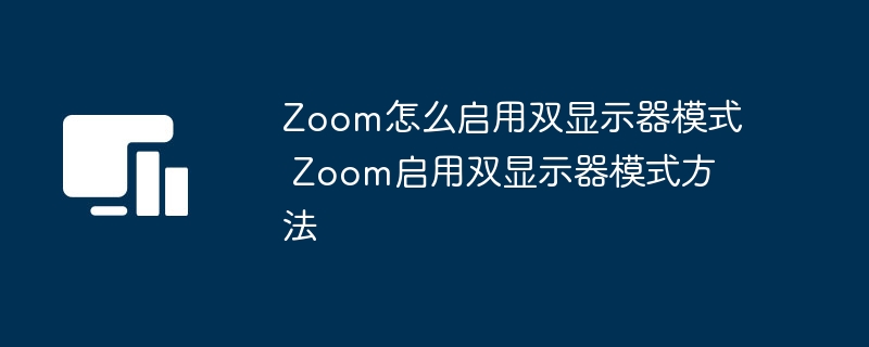 Zoom怎么启用双显示器模式 Zoom启用双显示器模式方法