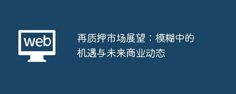 再质押市场展望:模糊中的机遇与未来商业动态