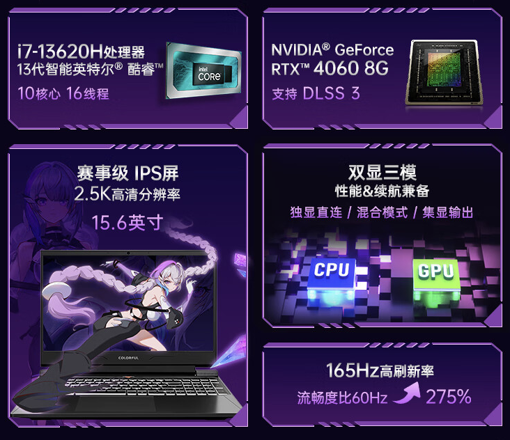 2024 款七彩虹隐星 G15 笔记本开售：i7-13620H + RTX4060 售 5799 元