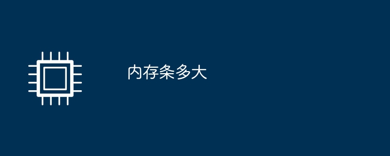 内存条多大