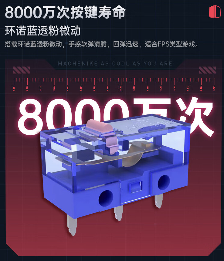 机械师 L7 Air 三模游戏鼠标 6 月 3 日开售:PAW3395、55 克,首发价 99 元起