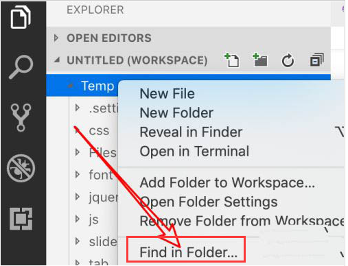 vscode搜索条件设置的操作方法与步骤