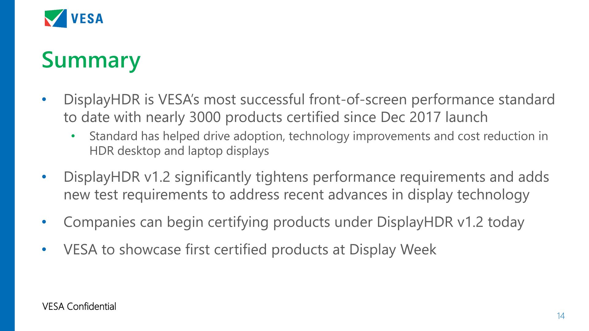 VESA 宣布 DisplayHDR 1.2 规范,提高性能要求:增加色彩准确度、宽色域等