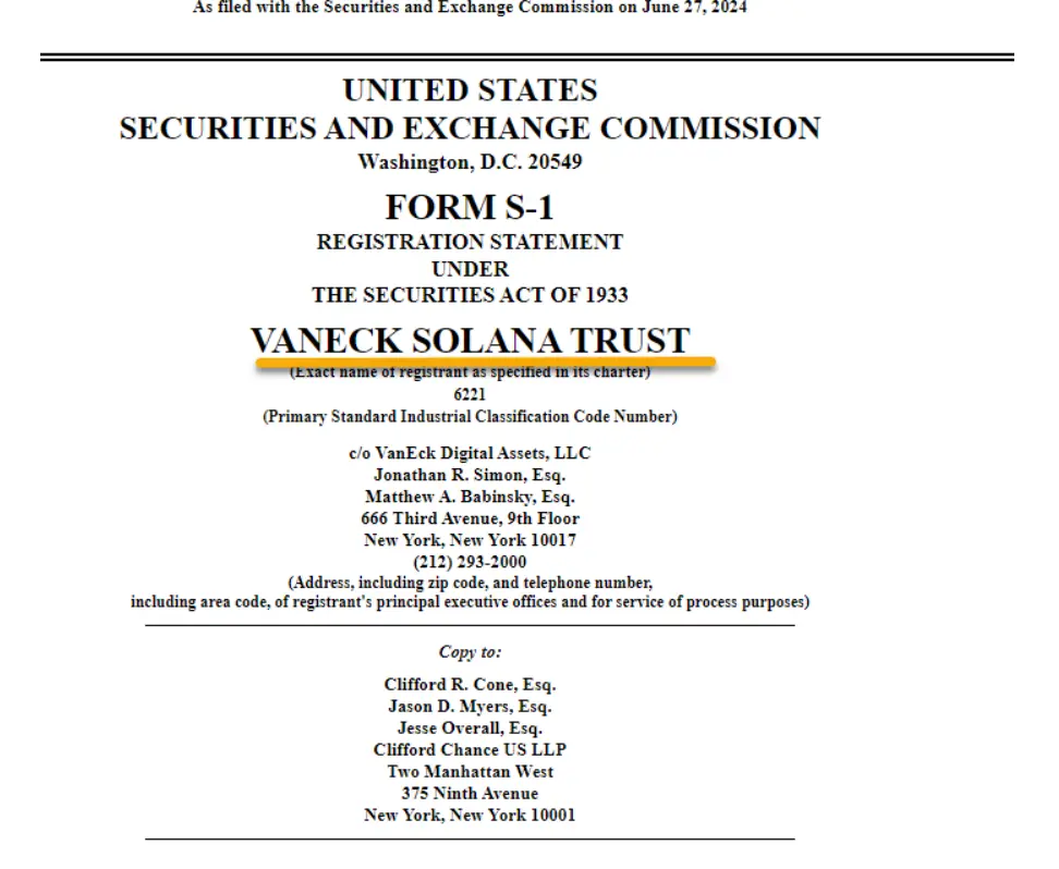 VanEck：我们为什么要申请 SOL ETF？