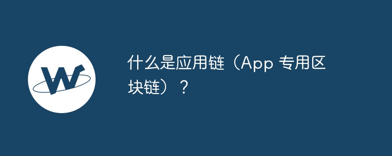 什么是应用链（App 专用区块链）？