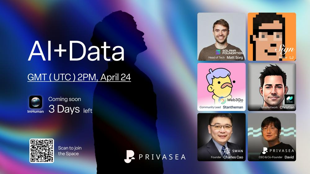 Twitter Space 视频回顾| Privasea X Space 圆桌3：Al+Data