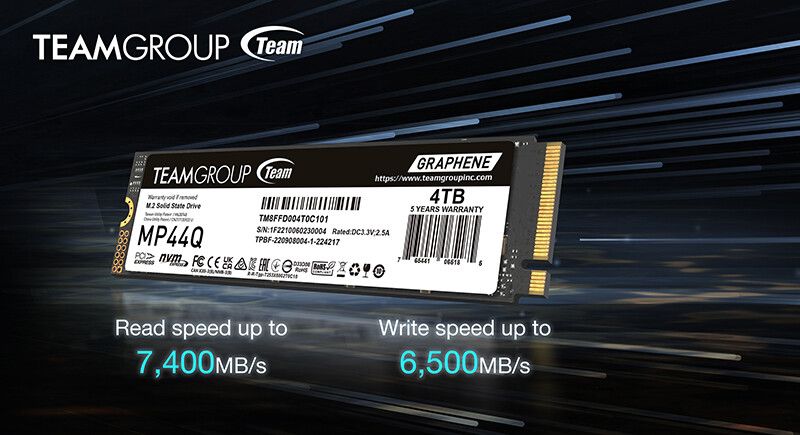 十铨推出 MP44Q M.2 Gen 4 NVMe 固态硬盘:顺序读取最高 7400 MB/s