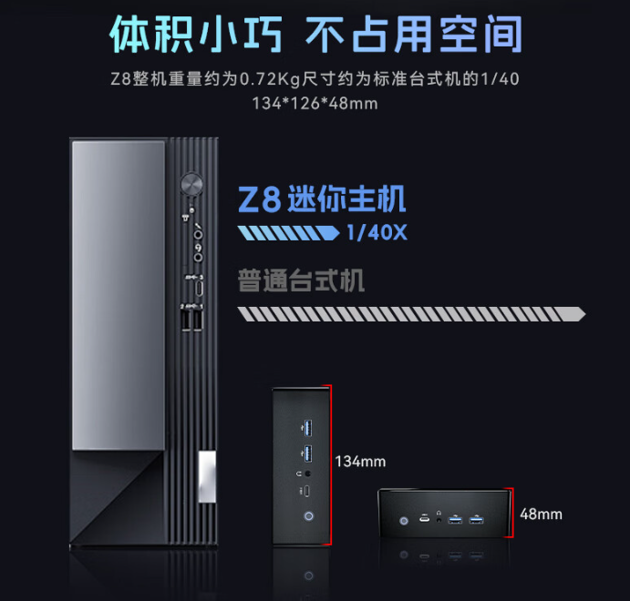 火影 mini 主机炙影 Z8 今日首销:锐龙 7 8845HS+2.5G 双网口,1999 元起