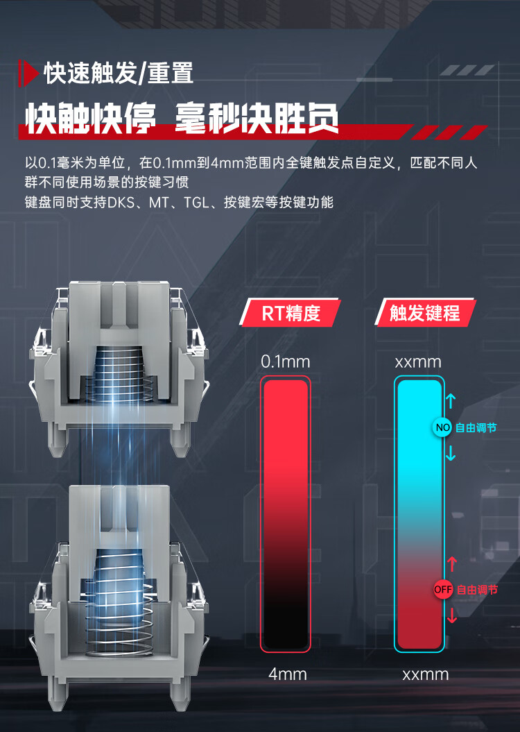 机械师 K500-M61 入门级磁轴键盘上市:霍尔触发、8K 回报率,首发 199 元