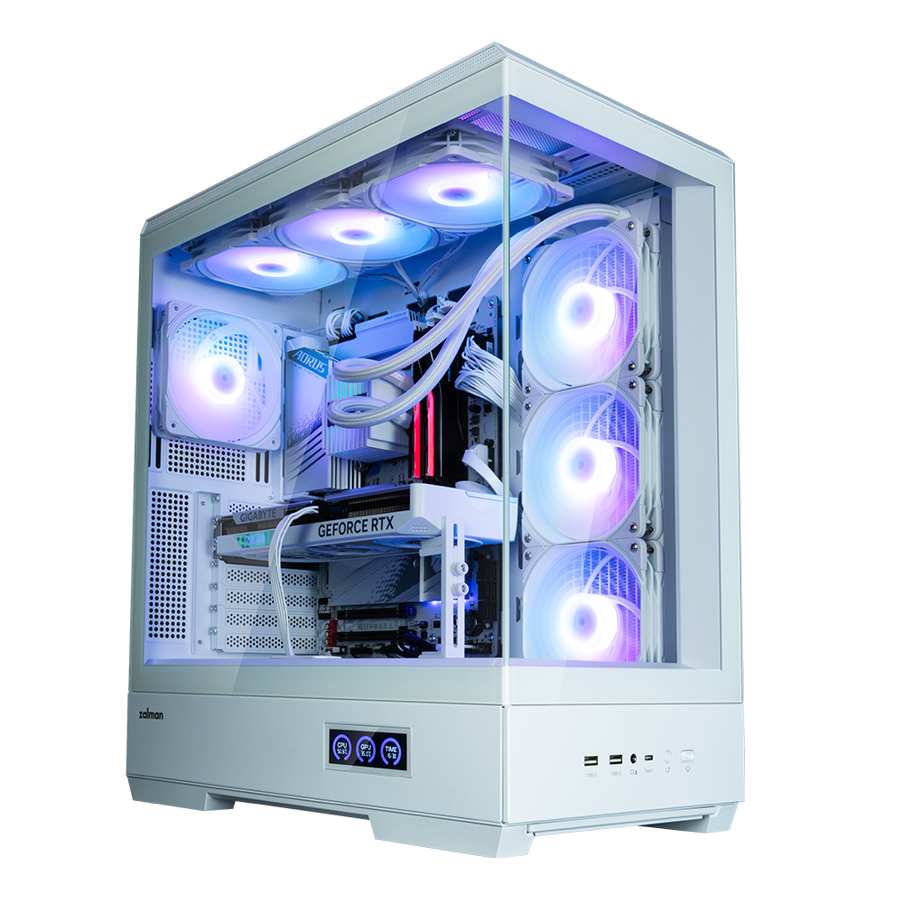 ZALMAN 推出 270° 海景房机箱 P50DS:支持背插主板,内置监控屏