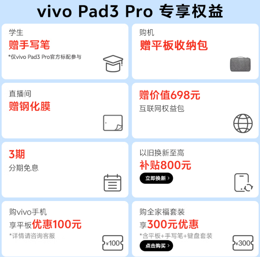 vivo 开启 IoT 暑期教育优惠活动:买平板送手写笔、智能手表最高直降 50 元